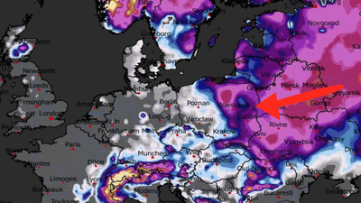 Prognozowana grubość pokrywy śnieżnej