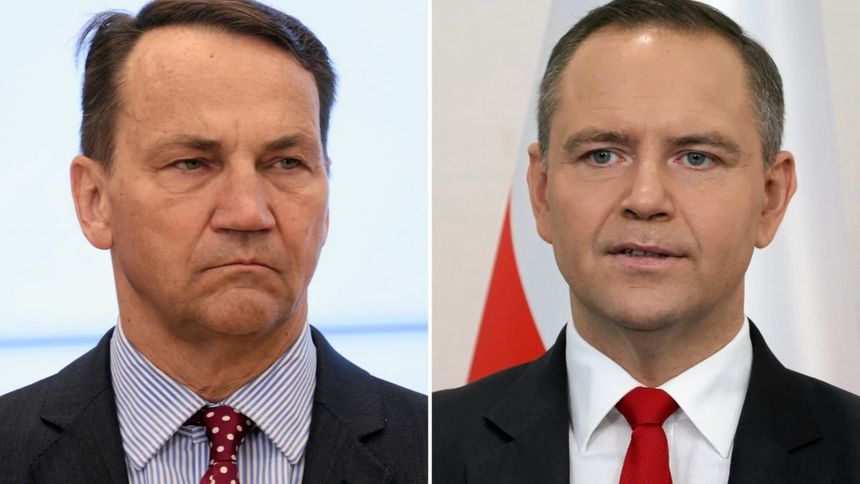 Szef MSZ Radosław Sikorski, prezydent Karol Nawrocki