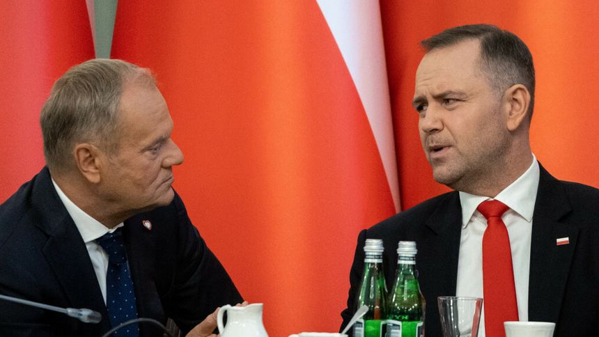 Donald Tusk i Karol Nawrocki