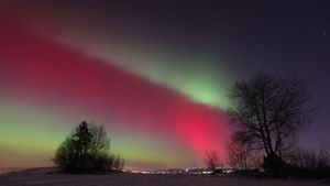 Zorza polarna nad Podhalem