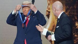 Donald Trump i szef FIFA Gianni Infantino