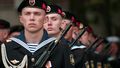 Rosyjscy marines podczas obchodów Dnia Zwycięstwa na Krymie w 2014 roku
