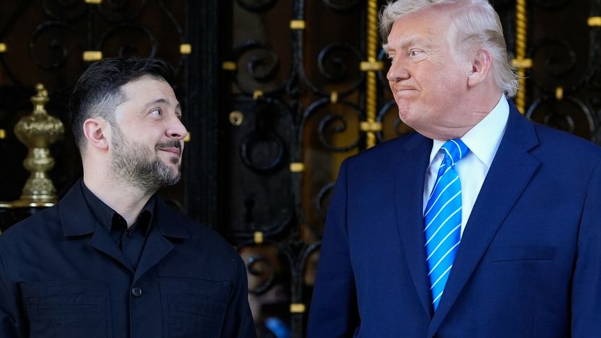Wołodymyr Zełenski i Donald Trump
