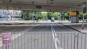 Zamknita chorzowska estakada