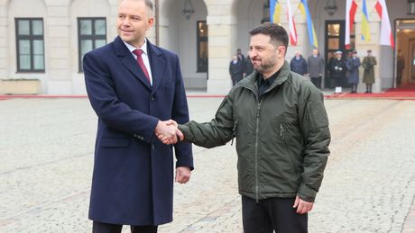Wołodymyr Zełenski i Karol Nawrocki