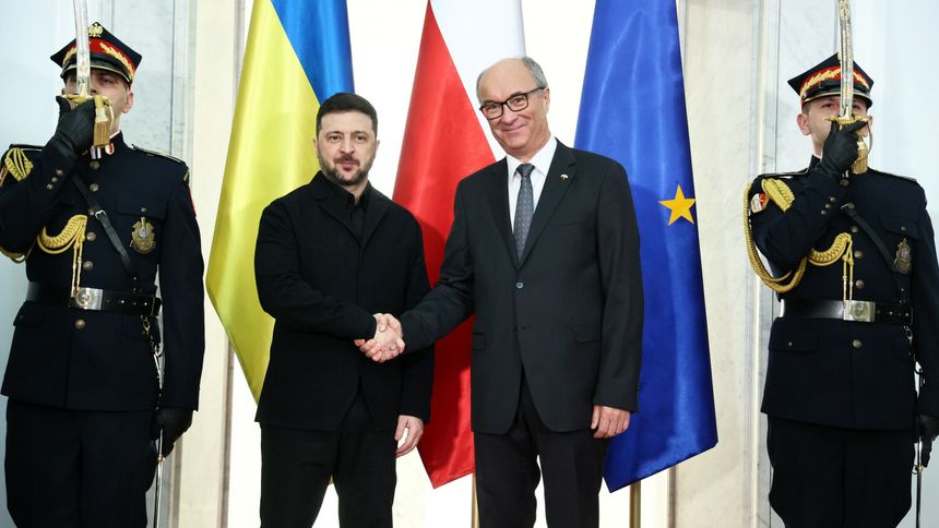 Włodzimierz Czarzasty i Wołodymyr Zełenski