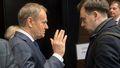 Premier Donald Tusk i minister finansów Andrzej Domański