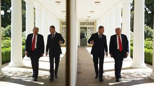 Karol Nawrocki i Donald Trump 