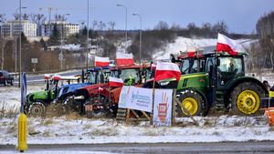 30.12.2025 Barczewo. Ogolnopolski protest rolnikow przeciwko umowie z obszarem gospodarczym Mercosur
