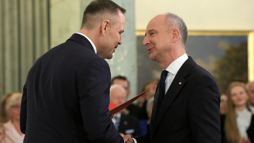 Karol Nawrocki i Wojciech Kolarski