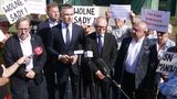 Konferencja prasowa sędziow Trybynału Stanu . 