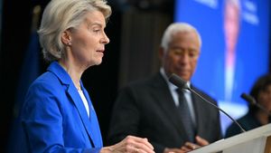 Przewodnicząca KE Ursula Von der Leyen i szef Rady Europejskiej Antonio Costa 