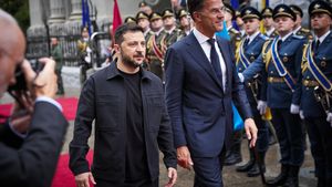  Prezydent Ukrainy Wołodymyr Zełenski i szef NATO Mark Rutte