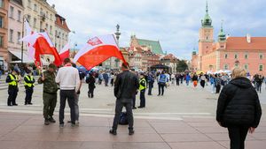 Antyukrainska pikieta na Placu Zamkowym