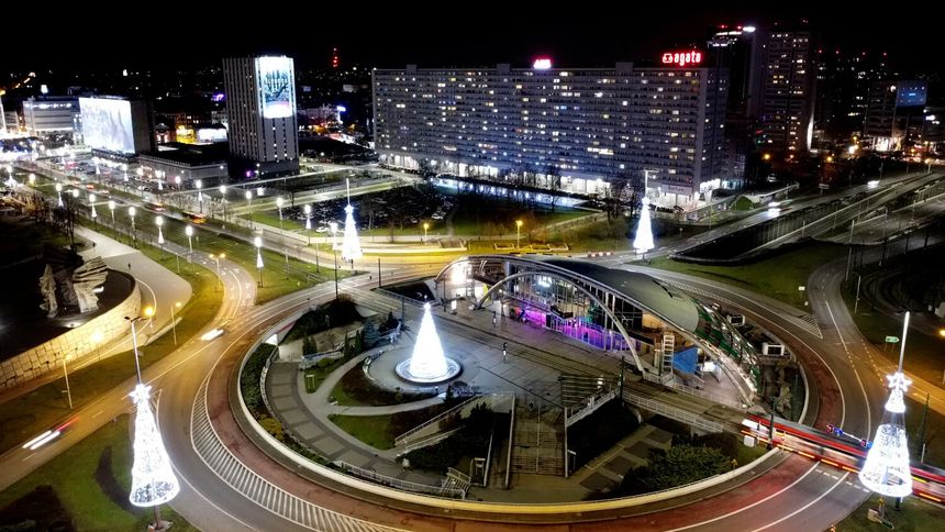 Katowice nocą