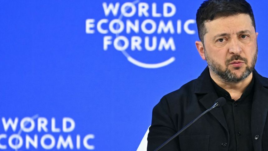 Prezydent Wołodymyr Zełenski w Davos