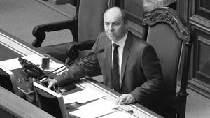 Zabity przewodniczący Rady Najwyższej Andrij Parubij