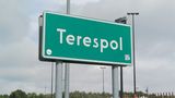 Wjazd do Terespola - szyld 