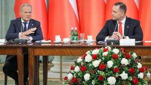 Premier Donald Tusk i prezydent Karol Nawrocki 
