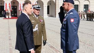 Karol Nawrocki i Radosław Jaworski podczas zaprzysiężenia prezydenta