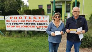Działkowcy protestują przeciwko inwestycji