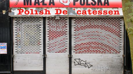 Zamknięty polski sklep w Londynie