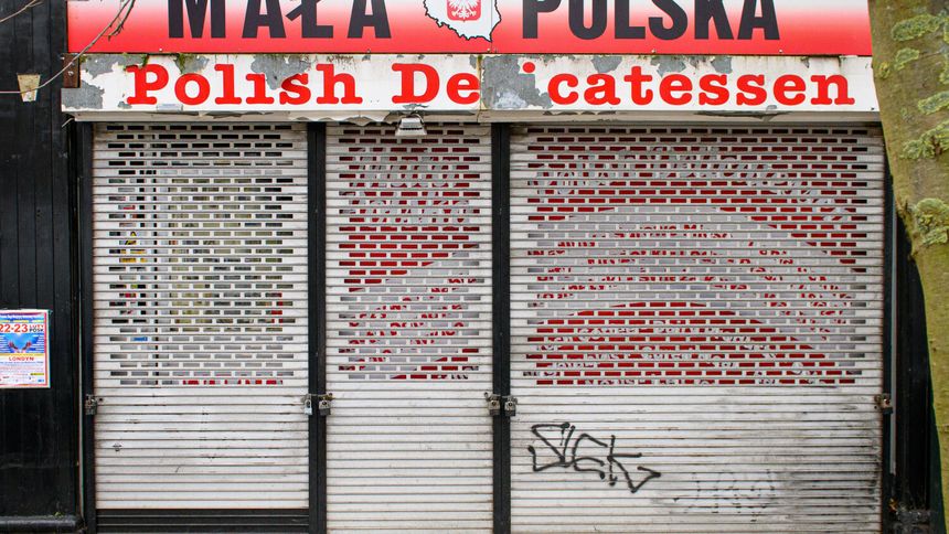 Zamknięty polski sklep w Londynie