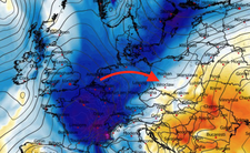 Anomalia temperatury na poziomie ciśnienia 850 hPa