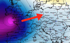 Anomalia wysokości geopotencjału na poziomie 500 hPa 23.01