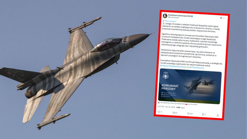 Myśliwiec F16. Komunikat DORSZ