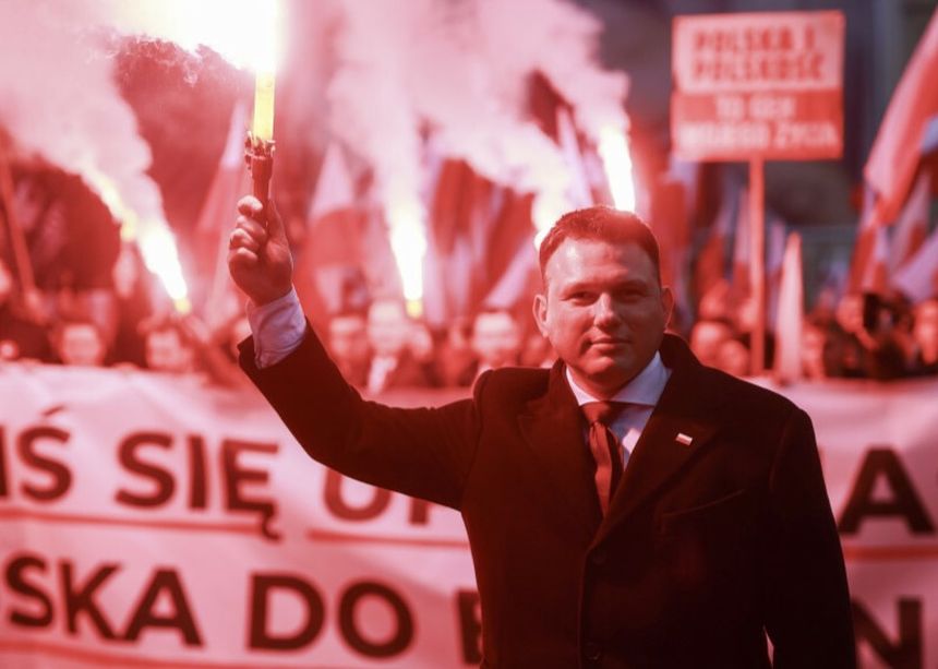 Sławomir Mentzen na Marszu Niepodległości