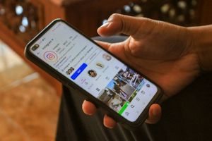 telefon, aplikacja, Instagram 