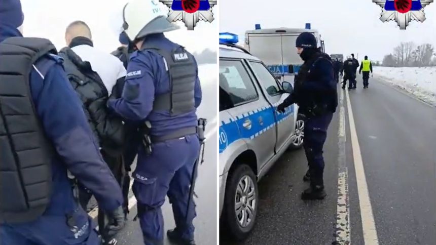 Zatrzymanie pseudokibiców przez policję