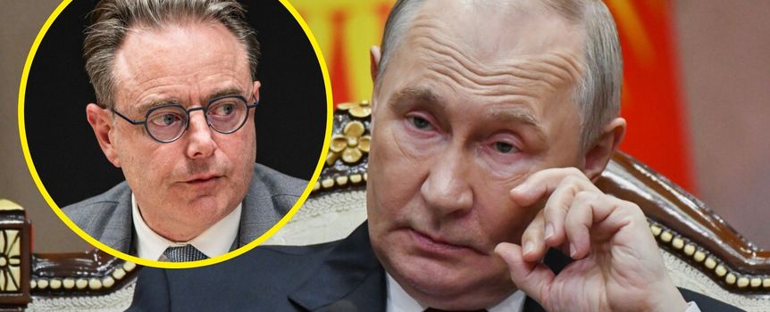 Prezydent Rosji Władimir Putin. Premier Belgii Bart De Wever