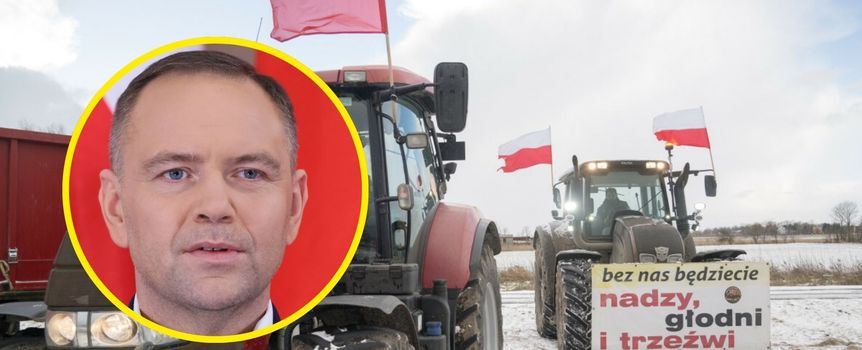 Protestujący rolnicy. Prezydent Karol Nawrocki