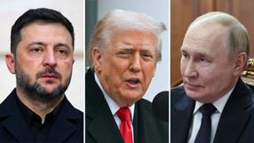 Wołodymyr Zełenski. Donald Trump. Władimir Putin