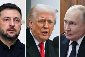 Wołodymyr Zełenski. Donald Trump. Władimir Putin