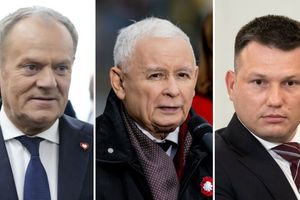 Donald Tusk. Jarosław Kaczyński. Sławomir Mentzen