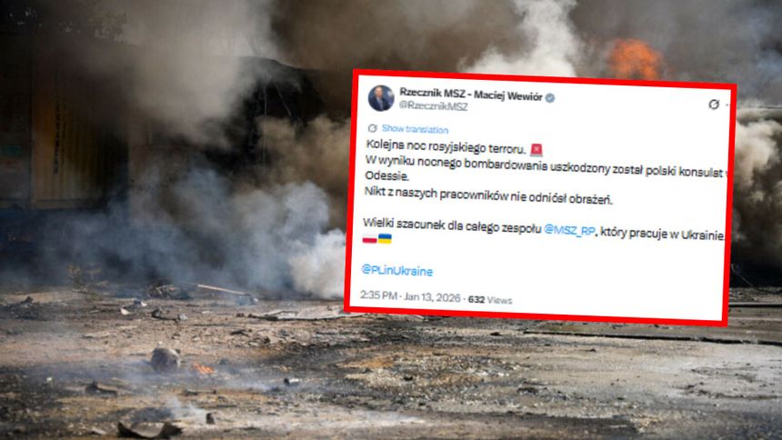 Wpis rzecznika MSZ. Zniszczenia po rosyjskich atakach w Odessie