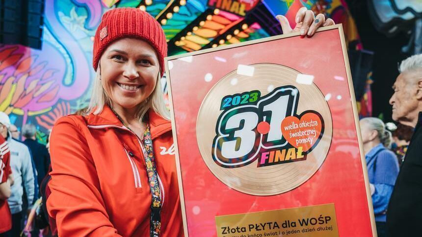 WOŚP 2023 złota płyta od Radia ZET