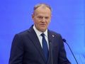 Premier Donald Tusk przemawia podczas spotkania "Lotnisko centralne - przyszłość i możliwości" w siedzibie Kancelarii Prezesa Rady Ministrów w Warszawie