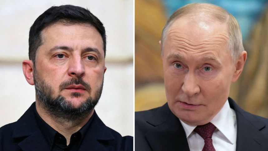 Wołodymyr Zełenski. Władimir Putin