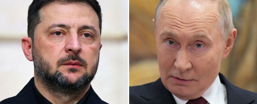 Wołodymyr Zełenski. Władimir Putin