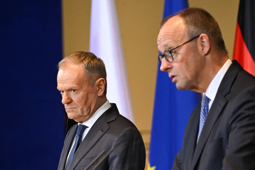 Donald Tusk i Friedrich Merz