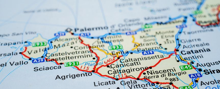 mapa Sycylia