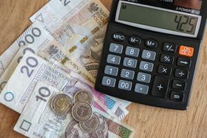  Kalkulator, banknoty Zloty Polski 