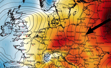 Anomalia temperatury na poziomie ciśnienia 850 hPa 31.01