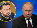 Prezydent Rosji Władimir Putin. Prezydent Ukrainy Wołodymyr Zełenski