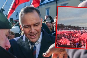 Prezydent Karol Nawrocki podczas pielgrzymki kibiców na Jasnej Górze