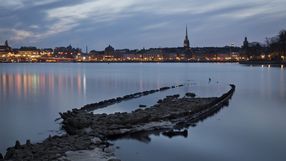 Wrak statku w Sztokholmie